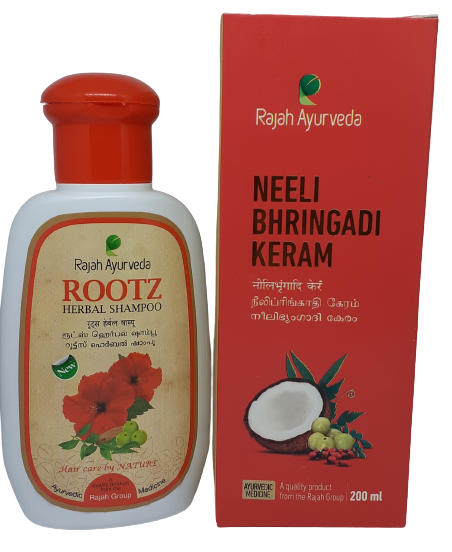NEELIBRINGADI KERAM 1 ROOTZ HERBAL SHAMPOO PACK 2 Nos